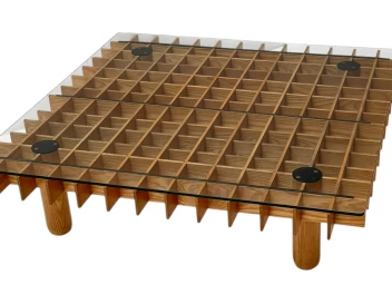 XL Kyoto Graphic Coffee Table by Gianfranco Frattini for Ghianda / Knoll, 1974